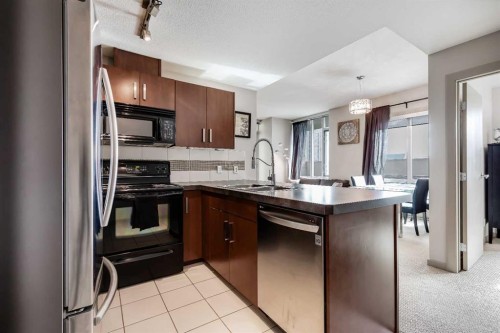 205-210 15 Avenue Se, Calgary, AB - Indoor Photo Showing Kitchen With Double Sink