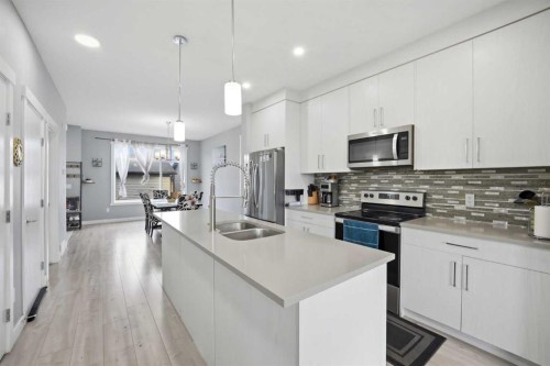 668 Cornerstone Boulevard Ne, Calgary, AB - Indoor Photo Showing Kitchen With Double Sink With Upgraded Kitchen