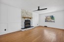 2533 9 Avenue Se, Calgary, AB  - Indoor Photo Showing Living Room With Fireplace 