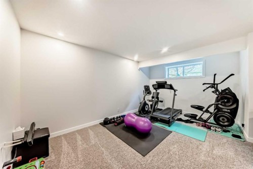 228 Cranston Drive Se, Calgary, AB - Indoor Photo Showing Gym Room