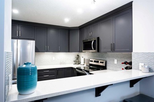 1460 Carrington Boulevard Nw, Calgary, AB - Indoor Photo Showing Kitchen With Stainless Steel Kitchen With Upgraded Kitchen
