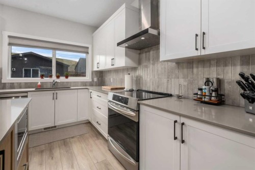 315 Wolf Creek Way Se, Calgary, AB - Indoor Photo Showing Kitchen With Upgraded Kitchen