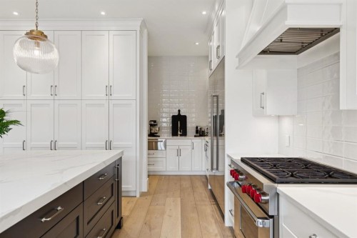 1119 Riverdale Avenue Sw, Calgary, AB - Indoor Photo Showing Kitchen With Upgraded Kitchen
