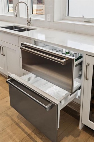 1119 Riverdale Avenue Sw, Calgary, AB - Indoor Photo Showing Kitchen With Double Sink