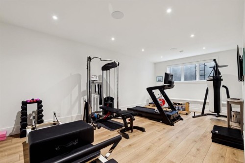1119 Riverdale Avenue Sw, Calgary, AB - Indoor Photo Showing Gym Room