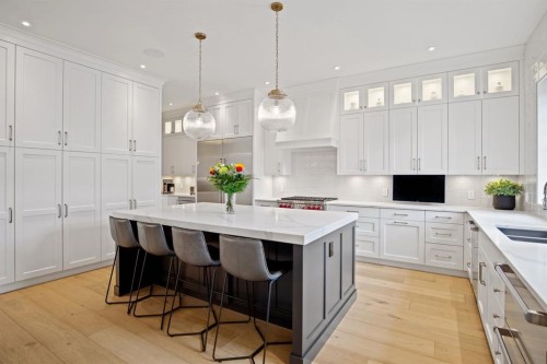 1119 Riverdale Avenue Sw, Calgary, AB - Indoor Photo Showing Kitchen With Double Sink With Upgraded Kitchen