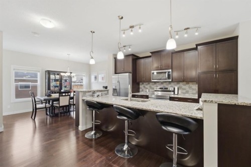 22 Redstone Road Ne, Calgary, AB - Indoor Photo Showing Kitchen With Upgraded Kitchen