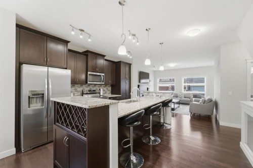 22 Redstone Road Ne, Calgary, AB - Indoor Photo Showing Kitchen With Stainless Steel Kitchen With Upgraded Kitchen