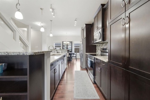 22 Redstone Road Ne, Calgary, AB - Indoor Photo Showing Kitchen With Upgraded Kitchen