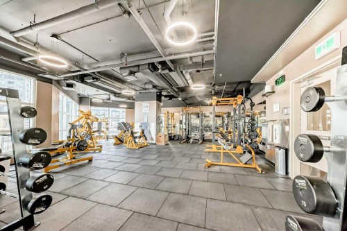 706-220 12 Avenue Se, Calgary, AB - Indoor Photo Showing Gym Room