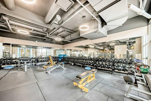 706-220 12 Avenue Se, Calgary, AB - Indoor Photo Showing Gym Room