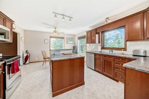 34054 Range Road 15, Rural Red Deer County, AB - Indoor Photo Showing Kitchen With Double Sink