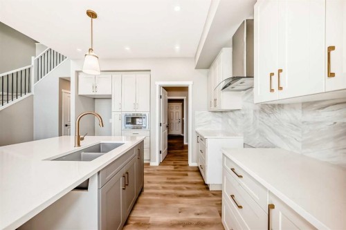 103 Mercado Crescent Se, Calgary, AB - Indoor Photo Showing Kitchen With Double Sink With Upgraded Kitchen