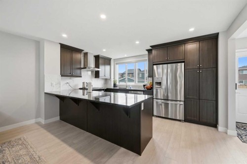 4065 Cornerstone Boulevard Ne, Calgary, AB - Indoor Photo Showing Kitchen With Stainless Steel Kitchen With Upgraded Kitchen