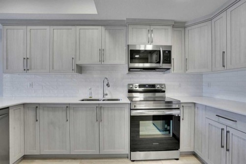 179 Lucas Heights Nw, Calgary, AB - Indoor Photo Showing Kitchen With Double Sink With Upgraded Kitchen