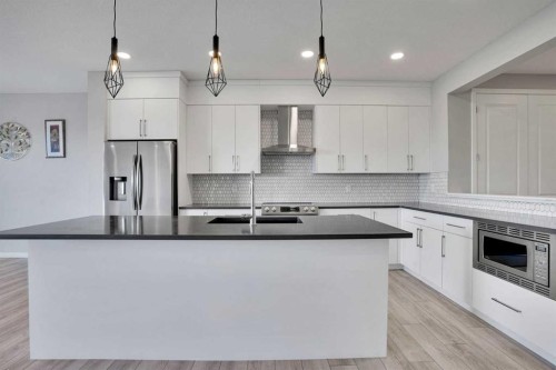 179 Lucas Heights Nw, Calgary, AB - Indoor Photo Showing Kitchen With Stainless Steel Kitchen With Upgraded Kitchen