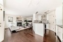 262 Coventry Court Ne, Calgary, AB  - Indoor Photo Showing Kitchen With Fireplace 