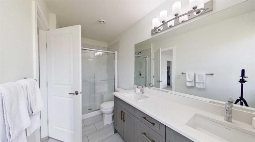 55 Belgian Crescent, Cochrane, AB - Indoor Photo Showing Bathroom