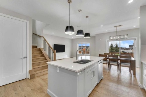 152 Savanna Way Ne, Calgary, AB - Indoor Photo Showing Kitchen With Double Sink