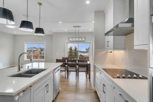 152 Savanna Way Ne, Calgary, AB - Indoor Photo Showing Kitchen With Double Sink With Upgraded Kitchen