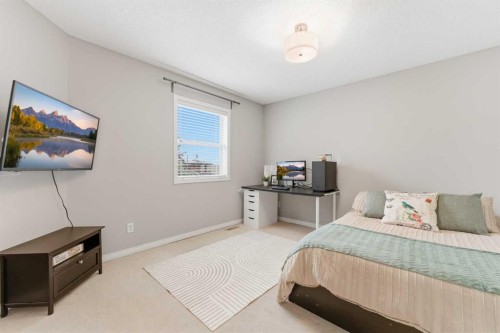 143 Chaparral Ravine View Se, Calgary, AB - Indoor Photo Showing Bedroom