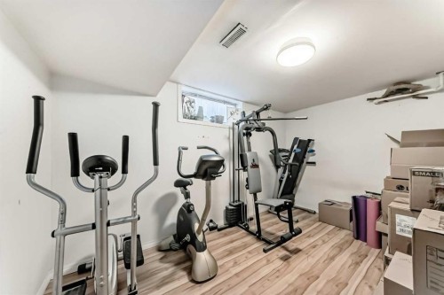 3014 Doverville Crescent Se, Calgary, AB - Indoor Photo Showing Gym Room
