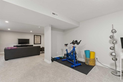 127 Parkglen Crescent Se, Calgary, AB - Indoor Photo Showing Gym Room