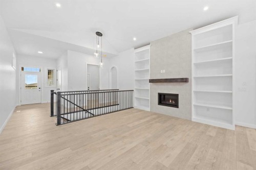 101 Creekstone Hill Sw, Calgary, AB - Indoor With Fireplace