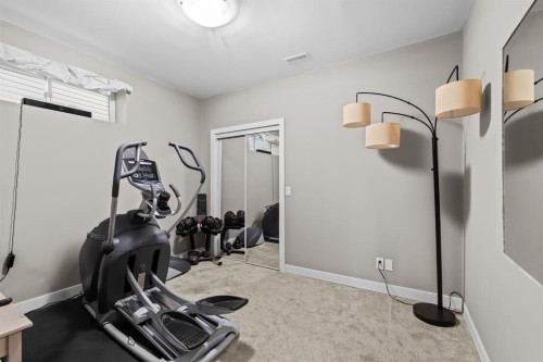 91 Evanspark Terrace Nw, Calgary, AB - Indoor Photo Showing Gym Room