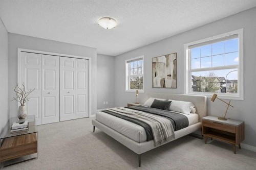 124 Everglen Way Sw, Calgary, AB - Indoor Photo Showing Bedroom