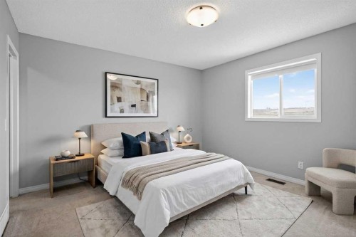 124 Everglen Way Sw, Calgary, AB - Indoor Photo Showing Bedroom