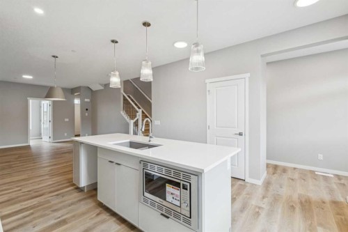 75 Hotchkiss Way Se, Calgary, AB - Indoor Photo Showing Kitchen With Upgraded Kitchen