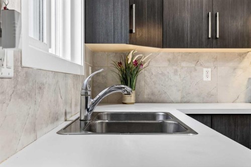 1540 Cornerstone Boulevard Ne, Calgary, AB - Indoor Photo Showing Kitchen With Double Sink