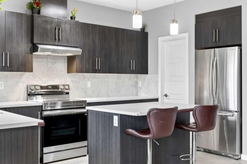 1540 Cornerstone Boulevard Ne, Calgary, AB - Indoor Photo Showing Kitchen With Upgraded Kitchen