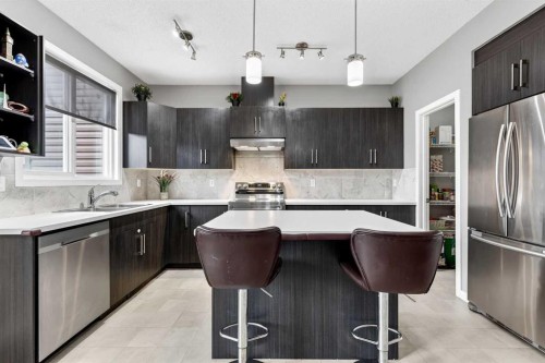 1540 Cornerstone Boulevard Ne, Calgary, AB - Indoor Photo Showing Kitchen With Double Sink With Upgraded Kitchen
