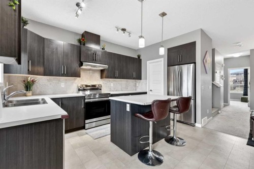 1540 Cornerstone Boulevard Ne, Calgary, AB - Indoor Photo Showing Kitchen With Double Sink With Upgraded Kitchen