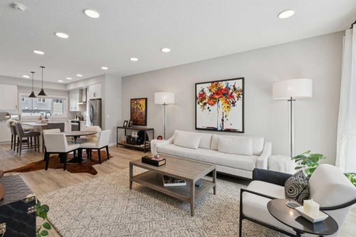 40 Emberside Grove, Cochrane, AB - Indoor Photo Showing Living Room