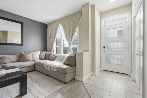 1071 Seton Circle Se, Calgary, AB - Indoor Photo Showing Living Room