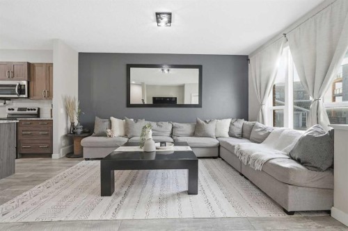 1071 Seton Circle Se, Calgary, AB - Indoor Photo Showing Living Room