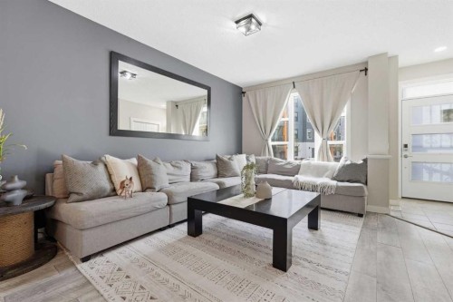 1071 Seton Circle Se, Calgary, AB - Indoor Photo Showing Living Room