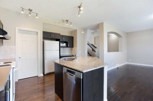 606 Montgomery Close Se, High River, AB - Indoor Photo Showing Kitchen With Double Sink