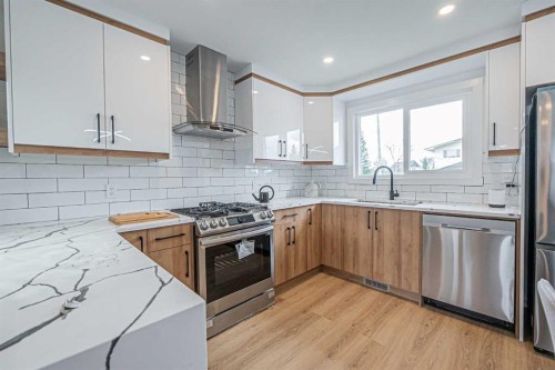 176 Huntchester Crescent Ne, Calgary, AB - Indoor Photo Showing Kitchen With Upgraded Kitchen