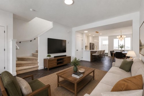 2421 Creeker Lane, Airdrie, AB - Indoor Photo Showing Living Room