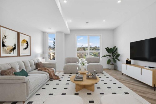 4907 Bowness Road Nw, Calgary, AB - Indoor Photo Showing Living Room