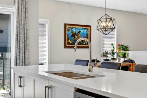 1949 Mahogany Boulevard Se, Calgary, AB - Indoor Photo Showing Kitchen With Double Sink