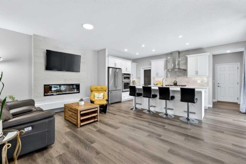 1949 Mahogany Boulevard Se, Calgary, AB - Indoor With Fireplace