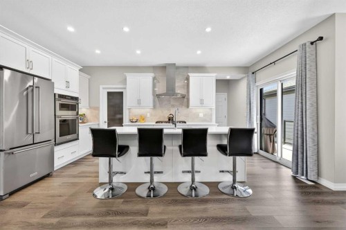 1949 Mahogany Boulevard Se, Calgary, AB - Indoor Photo Showing Kitchen With Stainless Steel Kitchen With Upgraded Kitchen