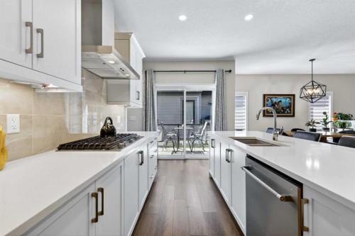 1949 Mahogany Boulevard Se, Calgary, AB - Indoor Photo Showing Kitchen With Double Sink With Upgraded Kitchen