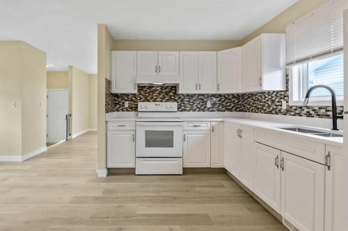 27 Aberdare Crescent Ne, Calgary, AB - Indoor Photo Showing Kitchen With Double Sink