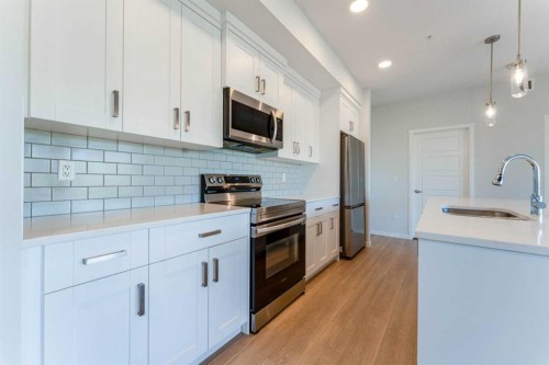 2410-42 Cranbrook Gardens Se, Calgary, AB - Indoor Photo Showing Kitchen With Upgraded Kitchen